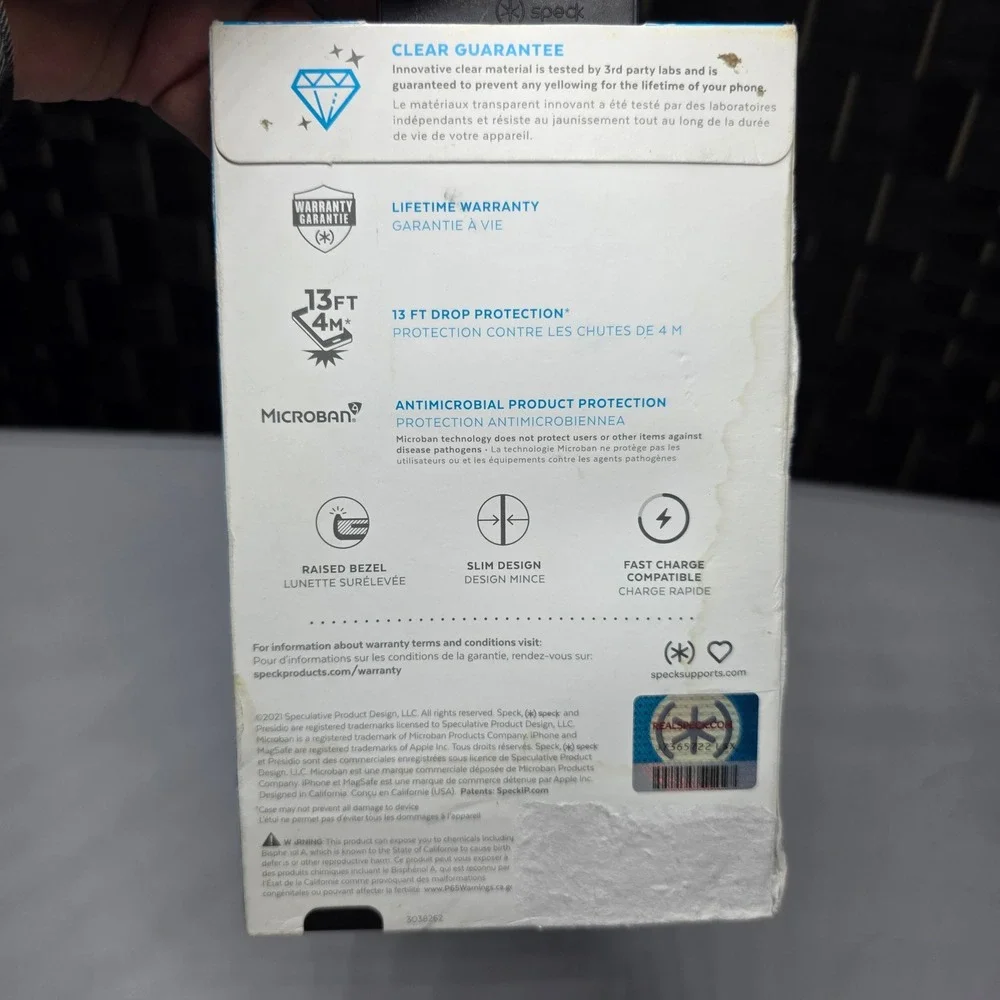 Speck Presidio Perfect-Clear iPhone 13 Pro Case MagSafe 13ft Drop Protection